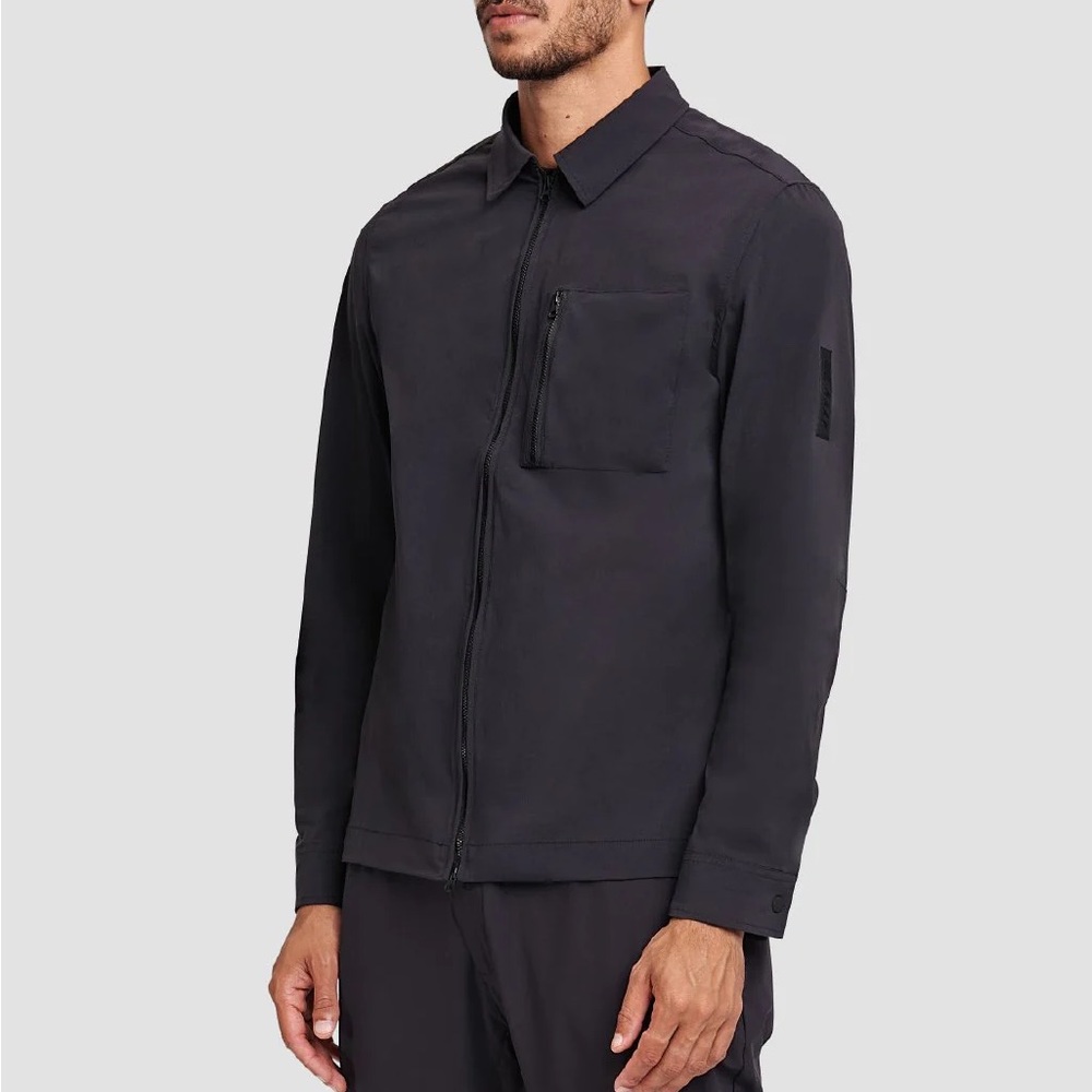 Men's Black Windbreaker Jacket